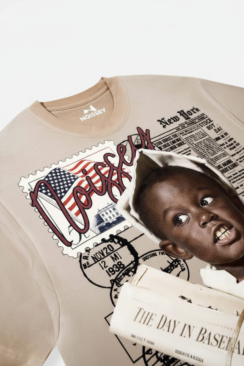 上半部分印花细节