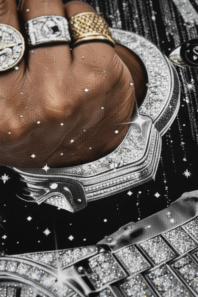 钻戒手铐手表特写