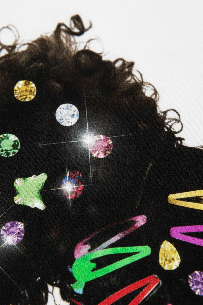 钻石发夹微距特写