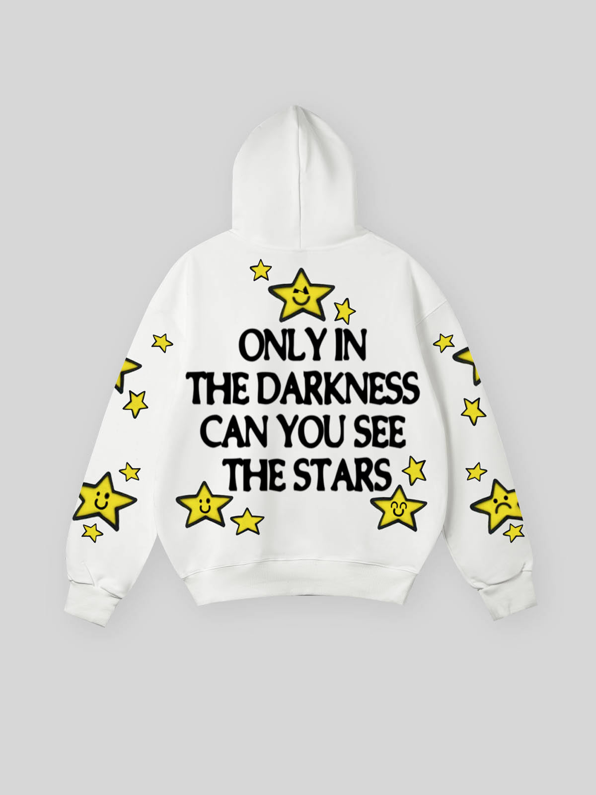 Starry Slogan Print Hoodie