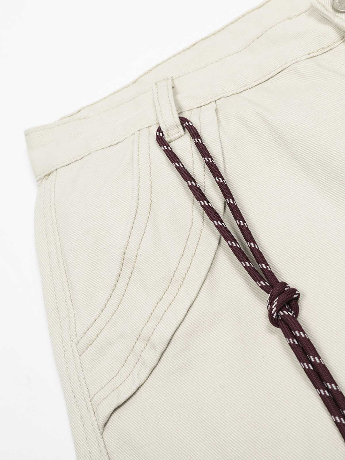 Tassel-Tie Cargo Shorts Jeans