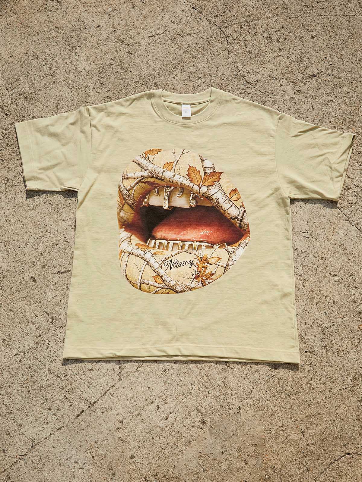 Back view of the Real Tree print t-shirt showing a relaxed streetwear fit