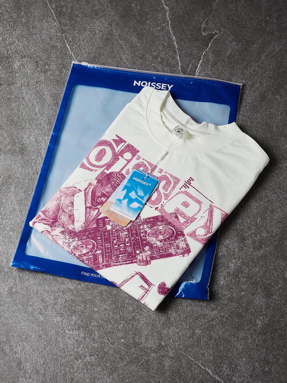 NOISSEY Find Your Voice Boxy Heavyweight Graphic Tee - White
