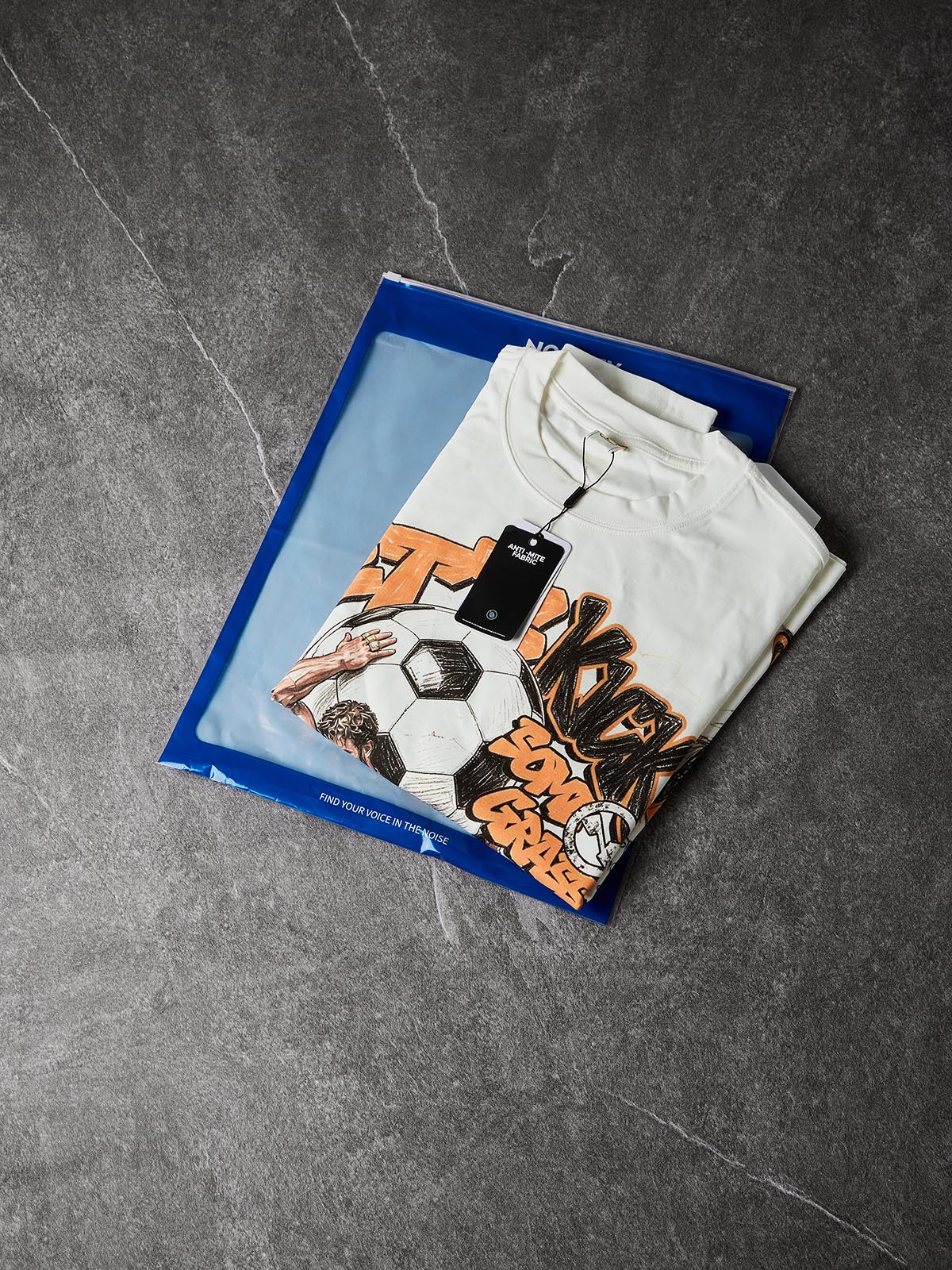 NOISSEY Orange Supercar Graffiti Art DTG Long Sleeve Shirt - White
