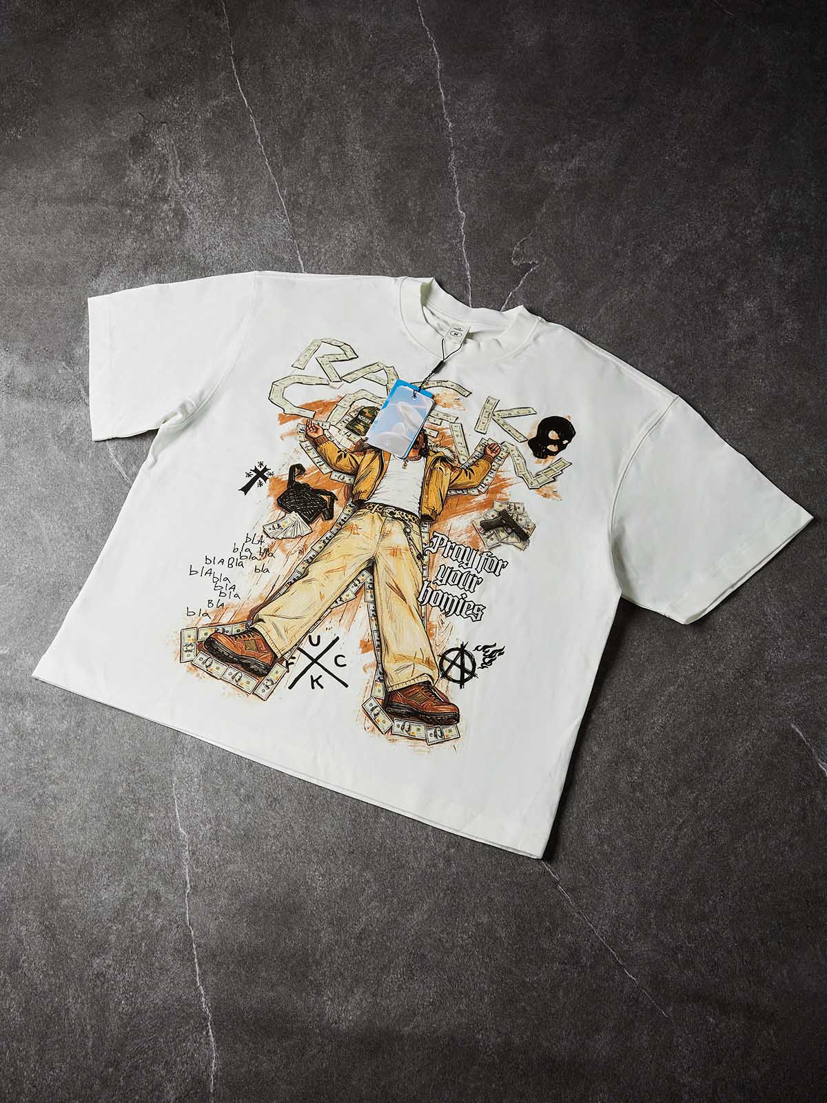 NOISSEY "RACK COMING" Off-White Tee - Boxy Graphic T-Shirt