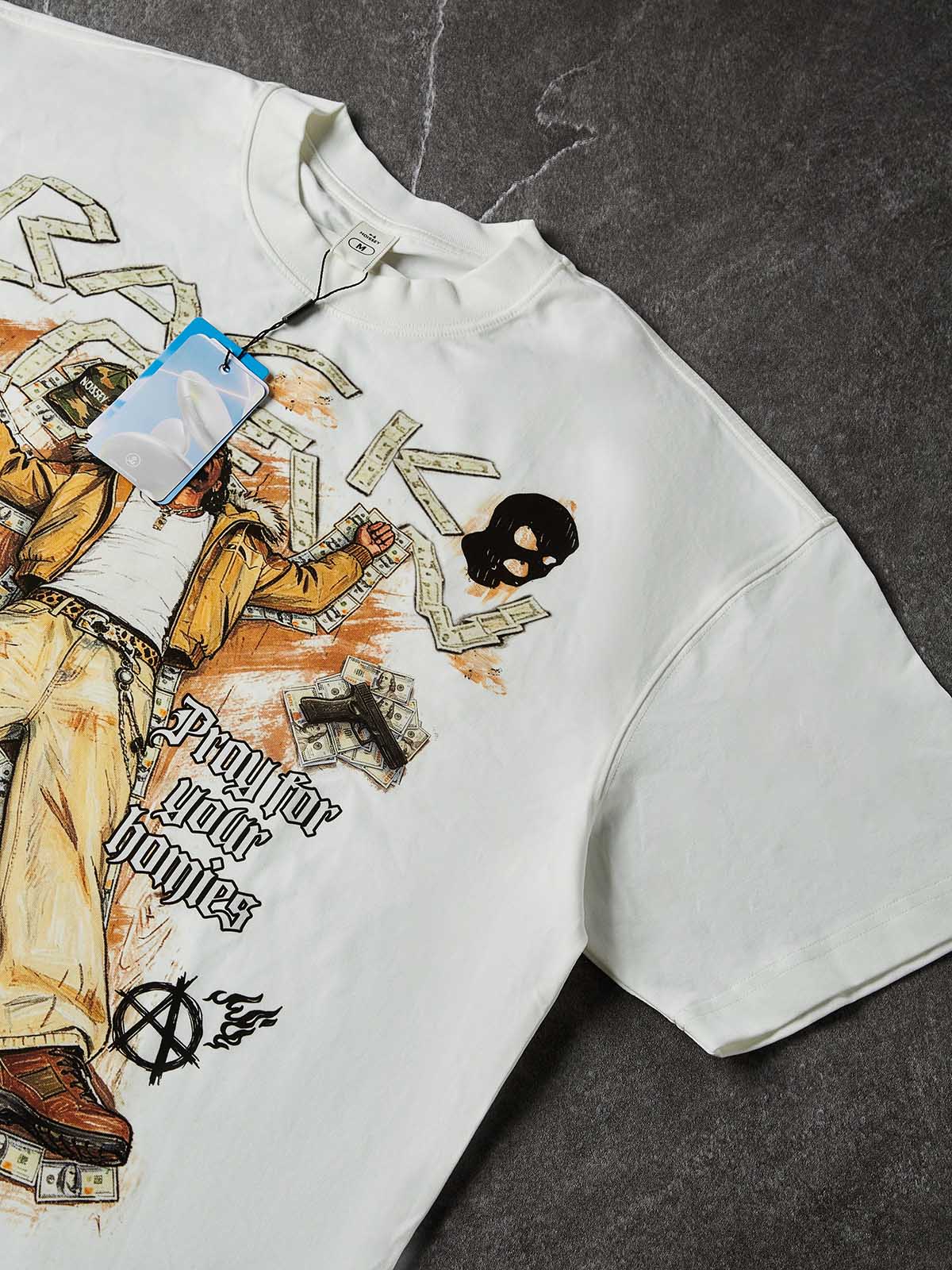 NOISSEY "RACK COMING" Off-White Tee - Boxy Graphic T-Shirt