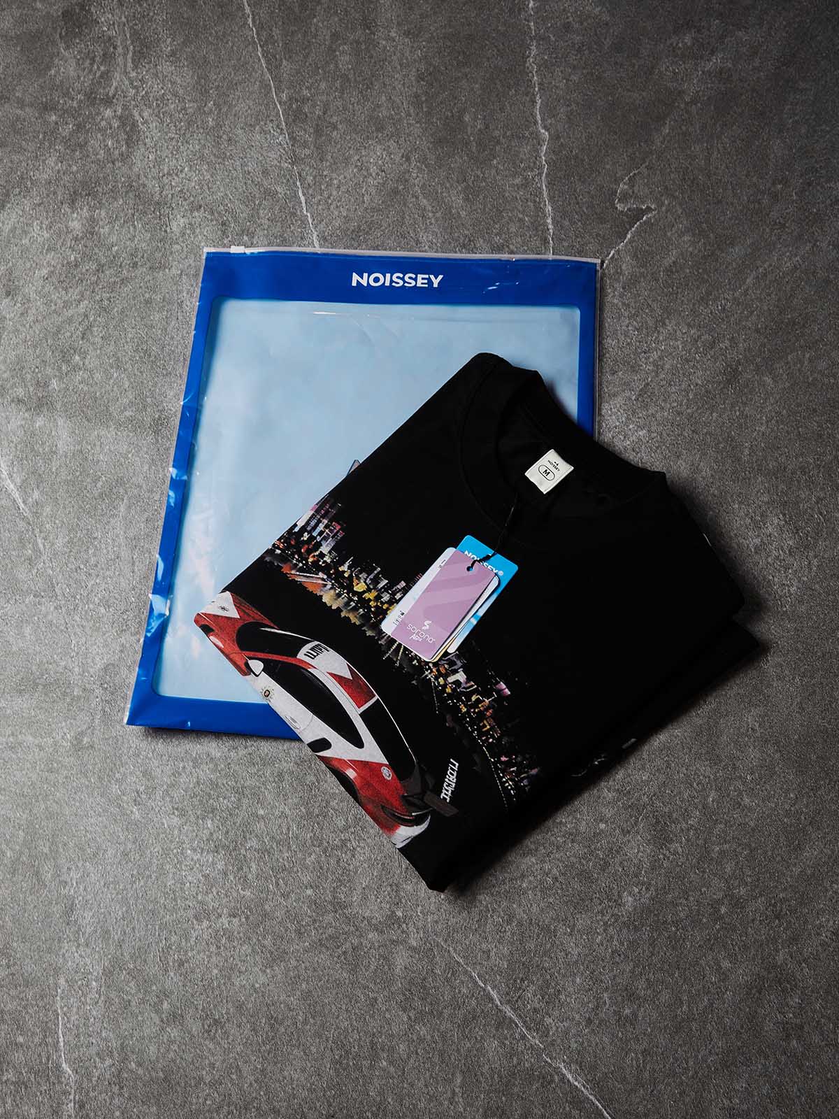 NOISSEY "Marlboro Racing" Black Tee - Boxy Graphic T-Shirt