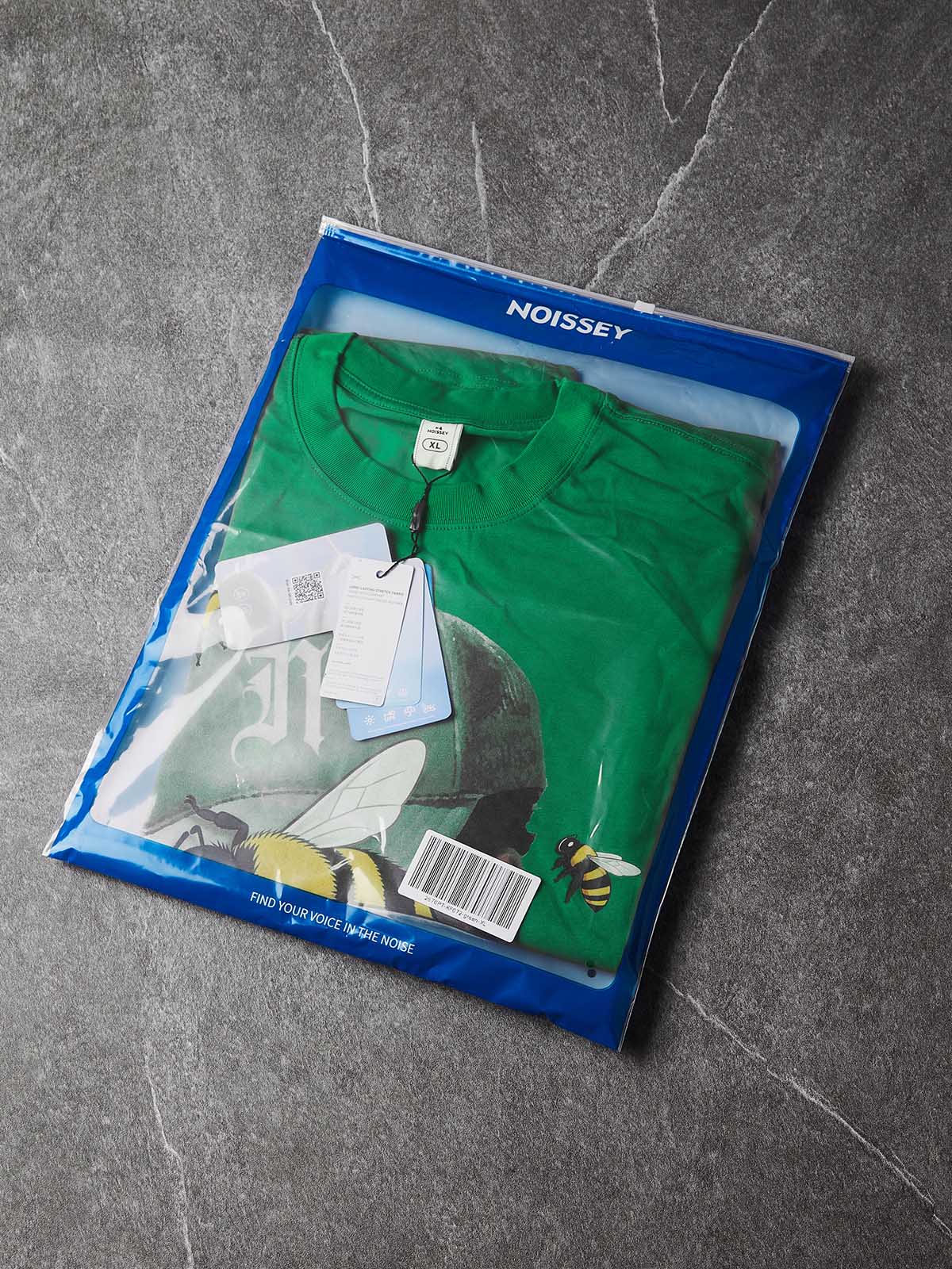 NOISSEY "Surrealist Bee" Green Tee - Boxy Graphic T-Shirt
