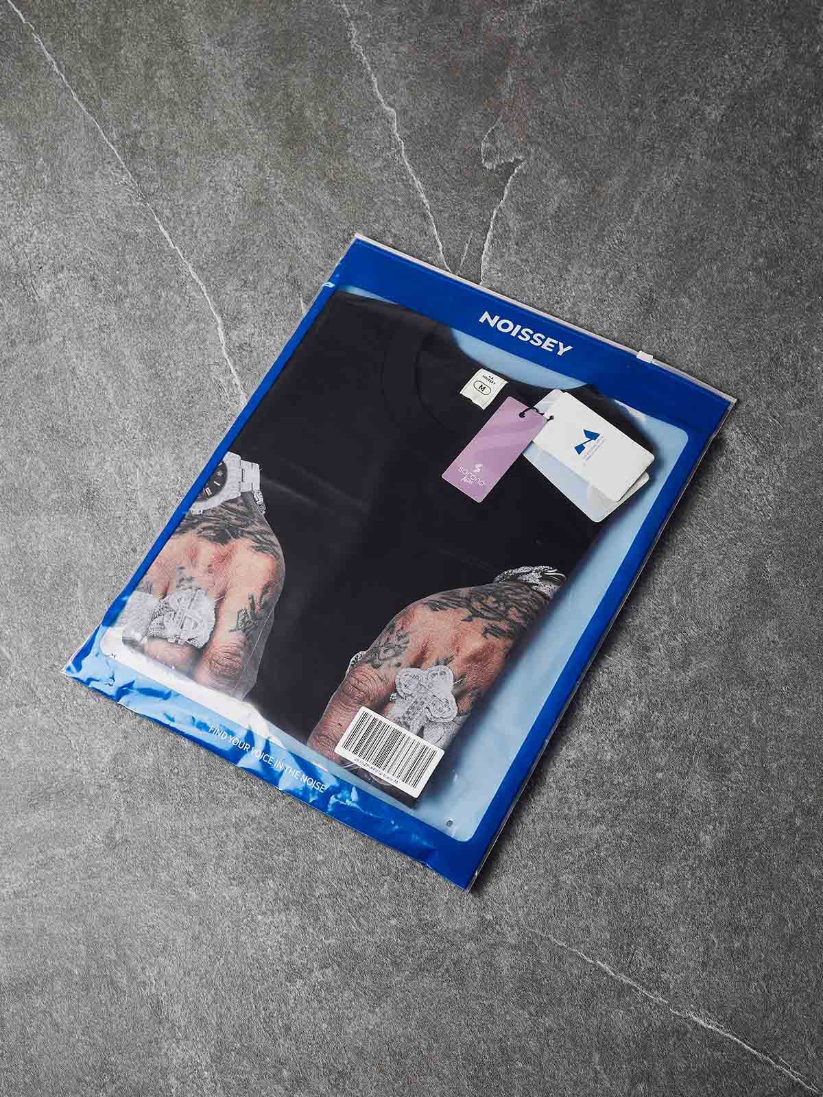 NOISSEY "Cash Apology" Black Tee - Vintage Graphic T-Shirt