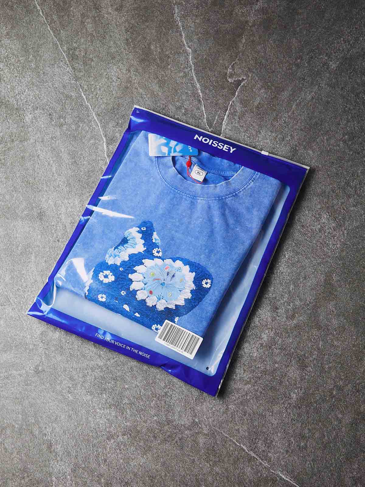 NOISSEY "Beanie Portrait" Blue Tee - Vintage Graphic T-Shirt