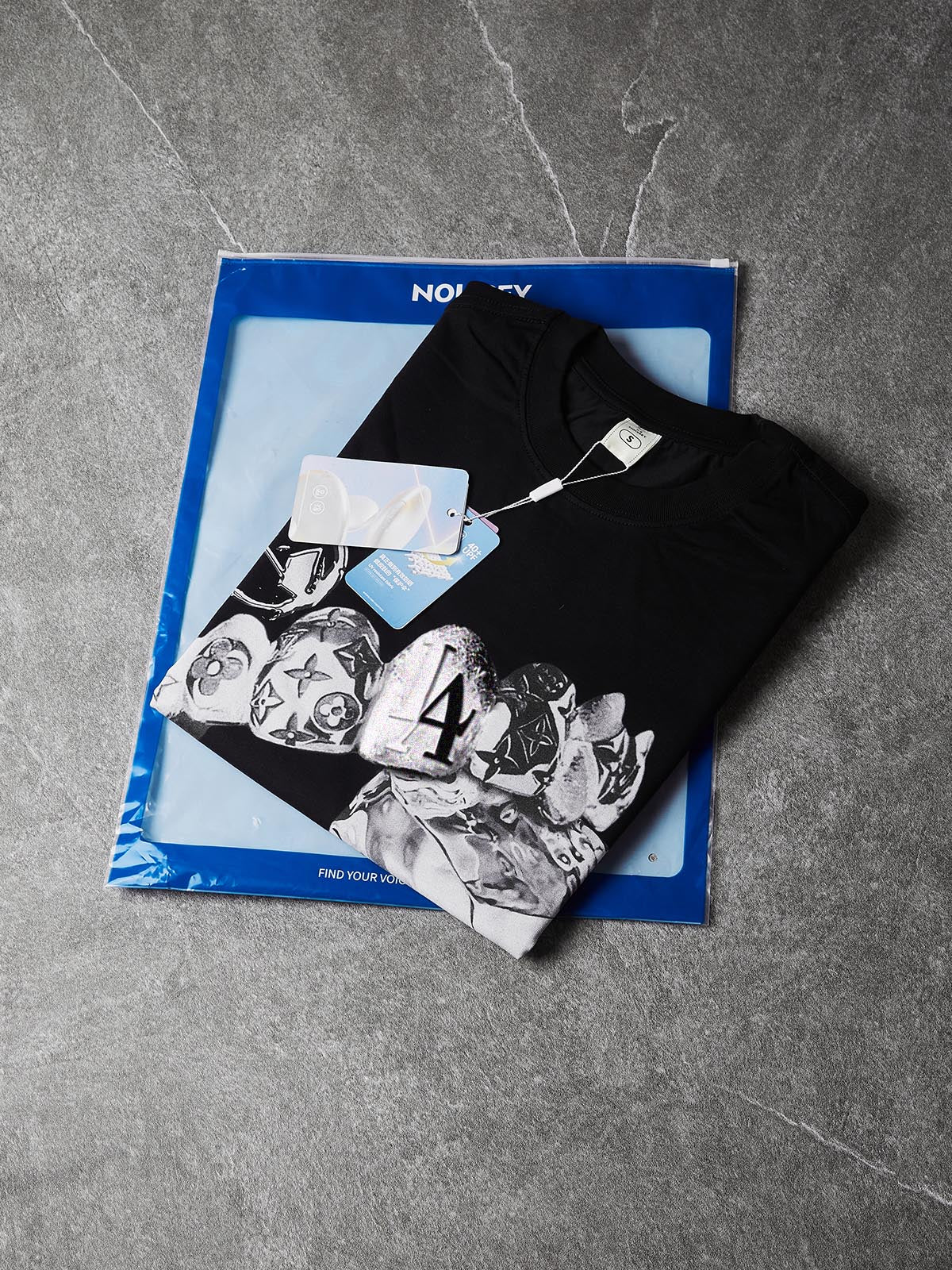 NOISSEY "Liquid Metal Teeth" Graphic Tanktop - Onyx Black Heavyweight Hot-Fix Crafted Sleeveless Tee