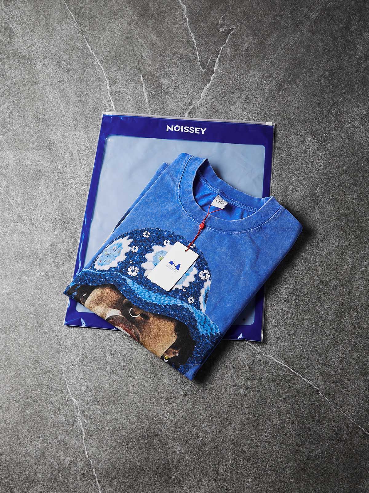 NOISSEY "Street Icon" Blue Tee - Vintage Graphic T-Shirt