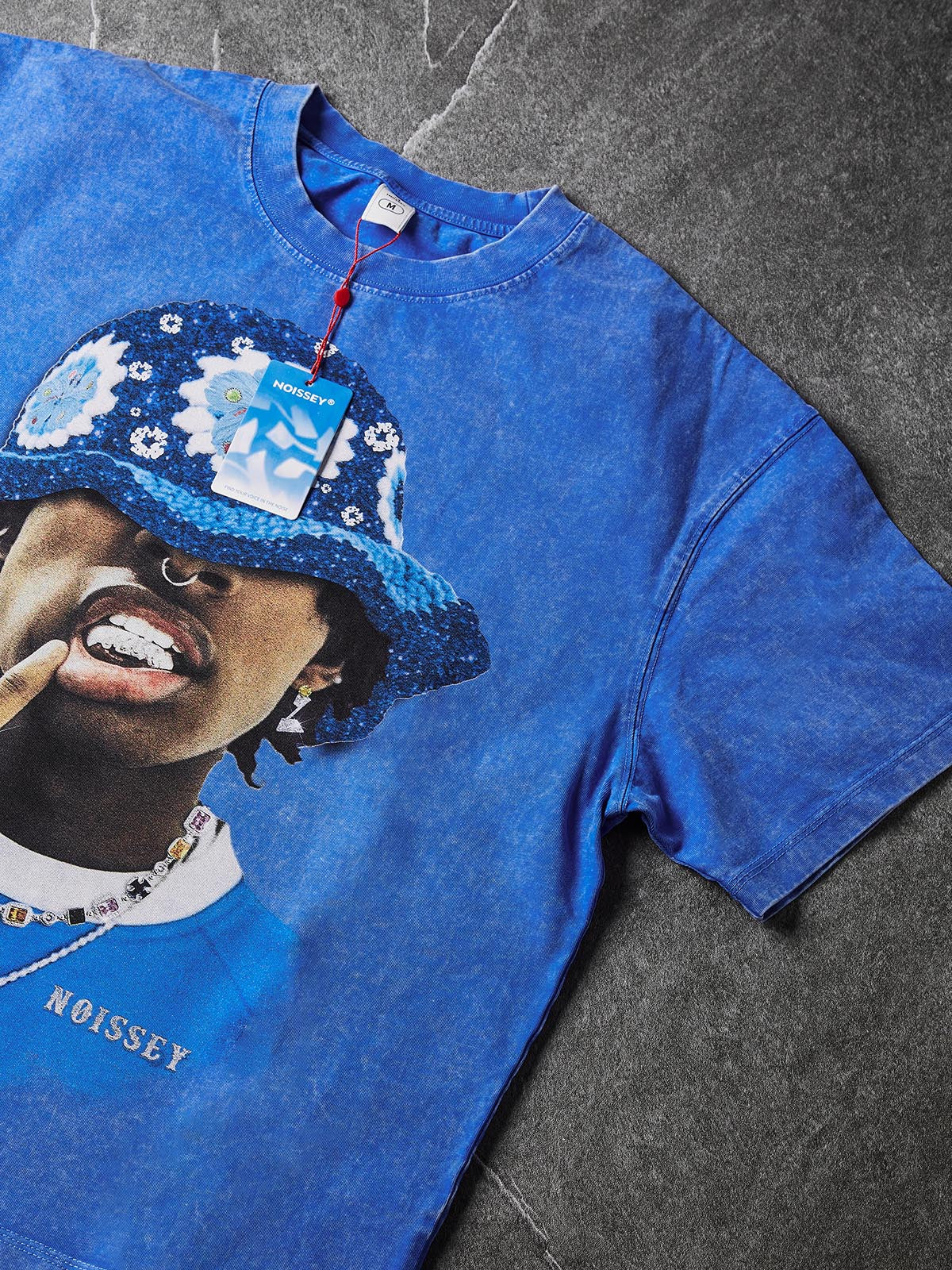 NOISSEY "Street Icon" Blue Tee - Vintage Graphic T-Shirt