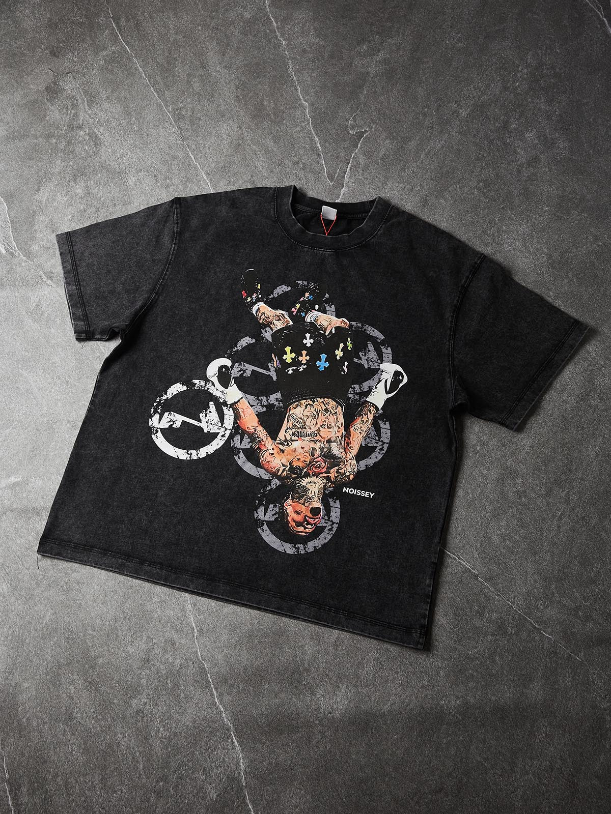 NOISSEY "Chrome KO" Vintage Wash Tee - Graphic T-Shirt