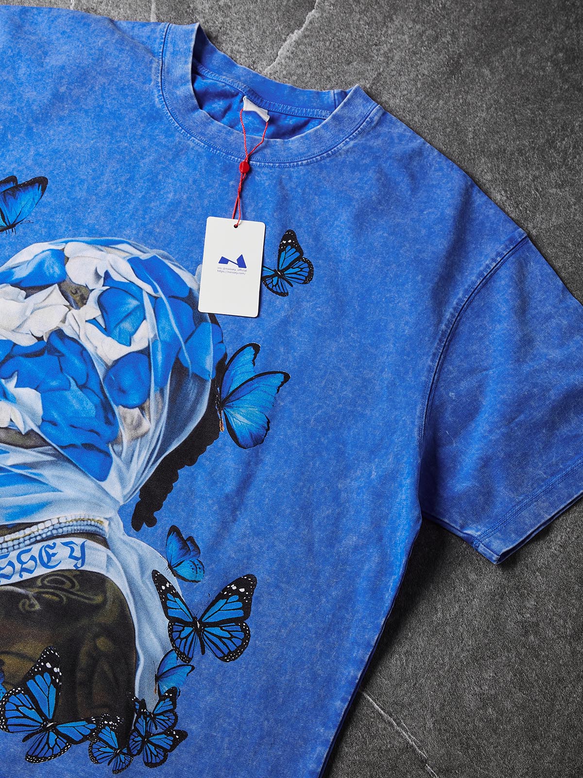 NOISSEY "Blue Butterfly" Blue Tee - Vintage Graphic T-Shirt