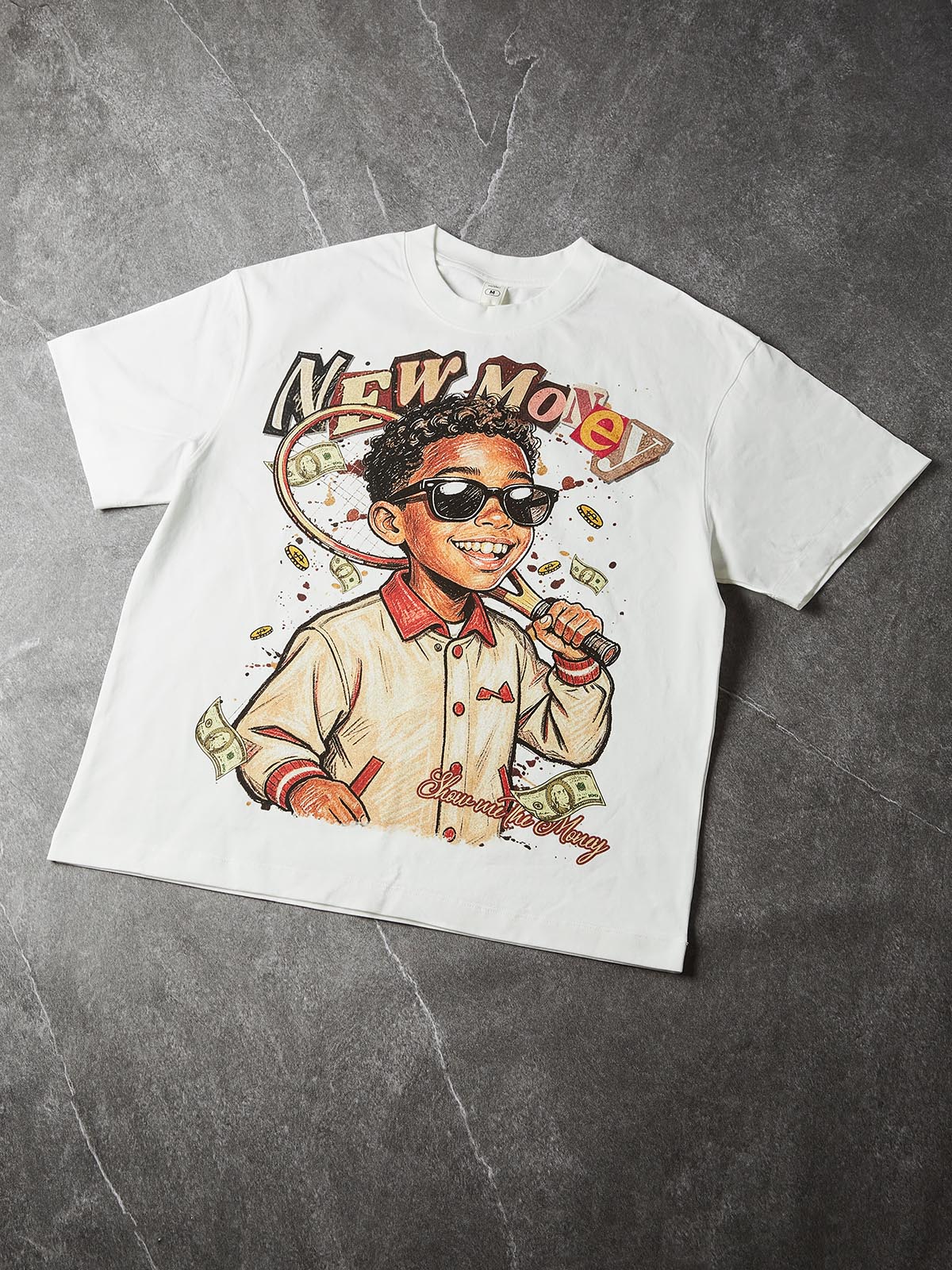 NOISSEY "NEW MONEY" TENNIS BOY GRAFFITI ART TEE