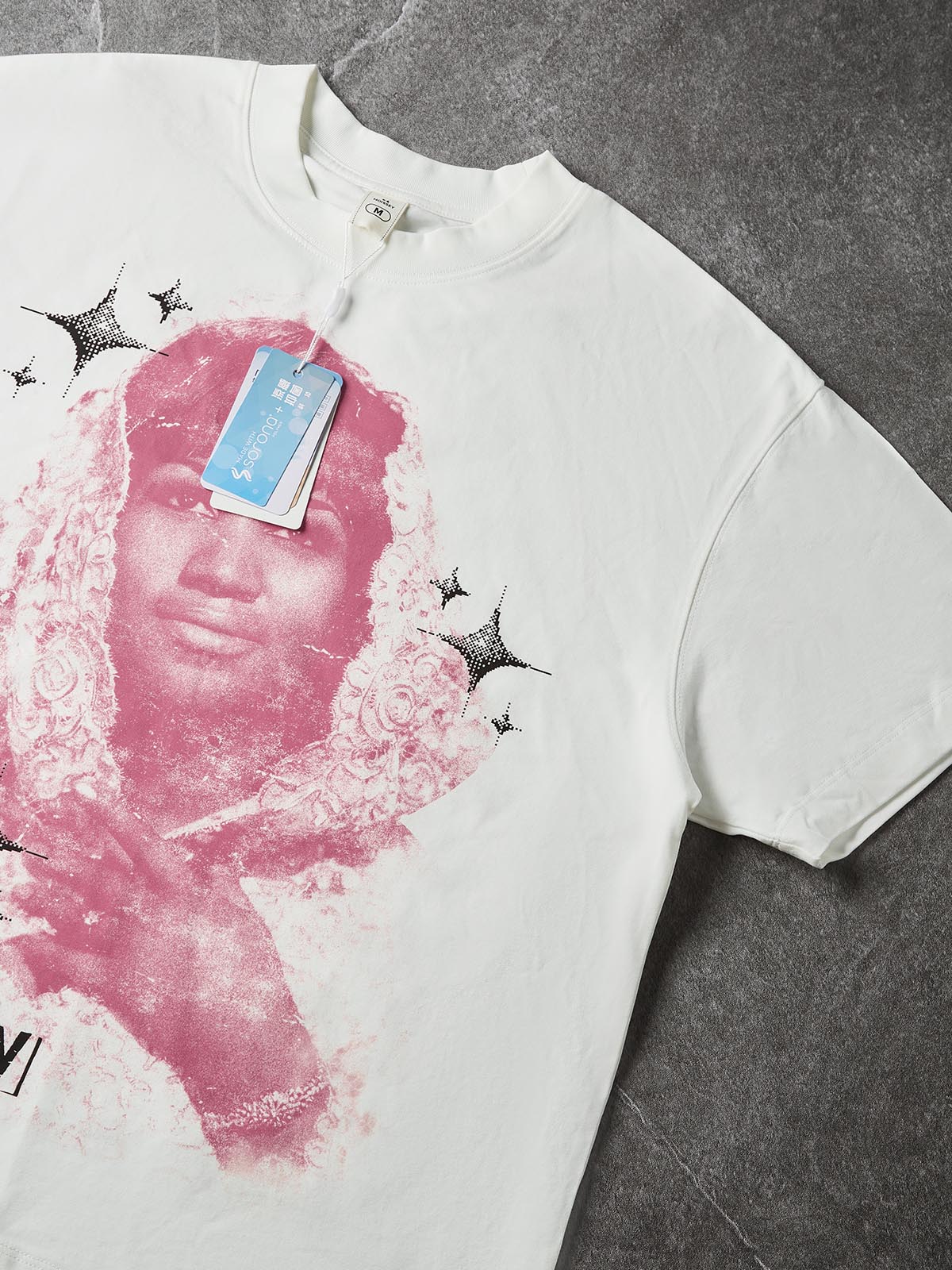 NOISSEY "VINTAGE GLOW" PINK-TONE LEGEND PORTRAIT GRAPHIC TEE