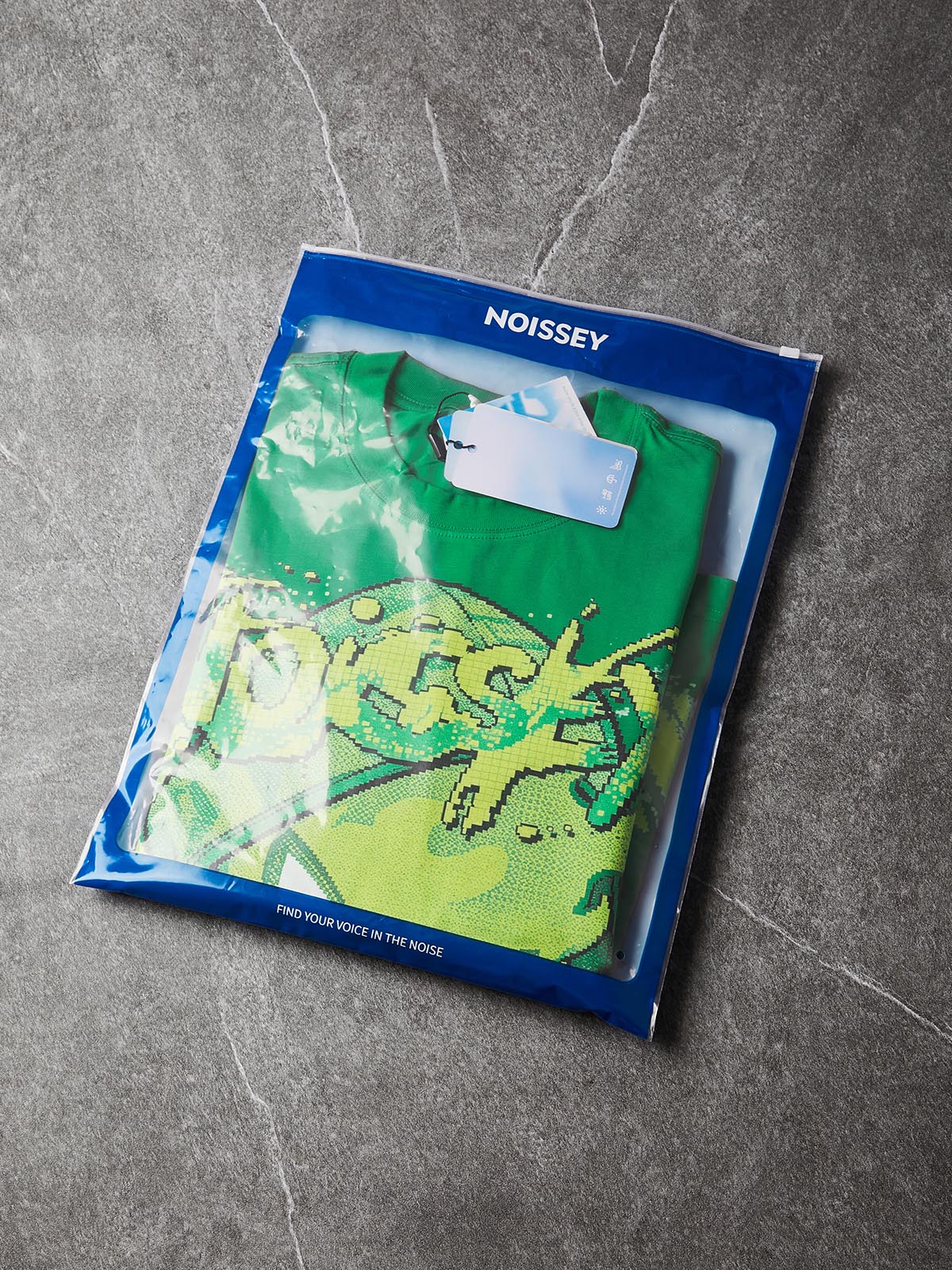 NOISSEY "Cyber Spark" Green Tee - Boxy Graffiti T-Shirt