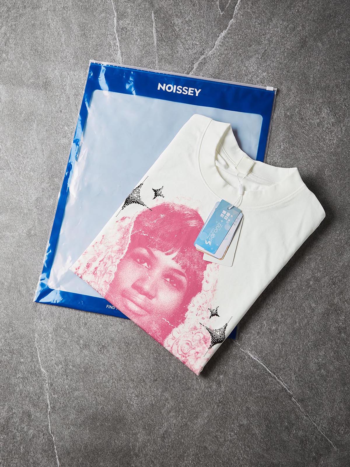 NOISSEY "VINTAGE GLOW" PINK-TONE LEGEND PORTRAIT GRAPHIC TEE