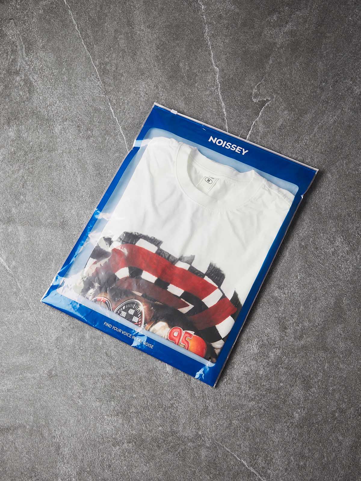 NOISSEY "Checkered Racing Lips" Heavyweight Tanktop - White Boxy Graphic Tank