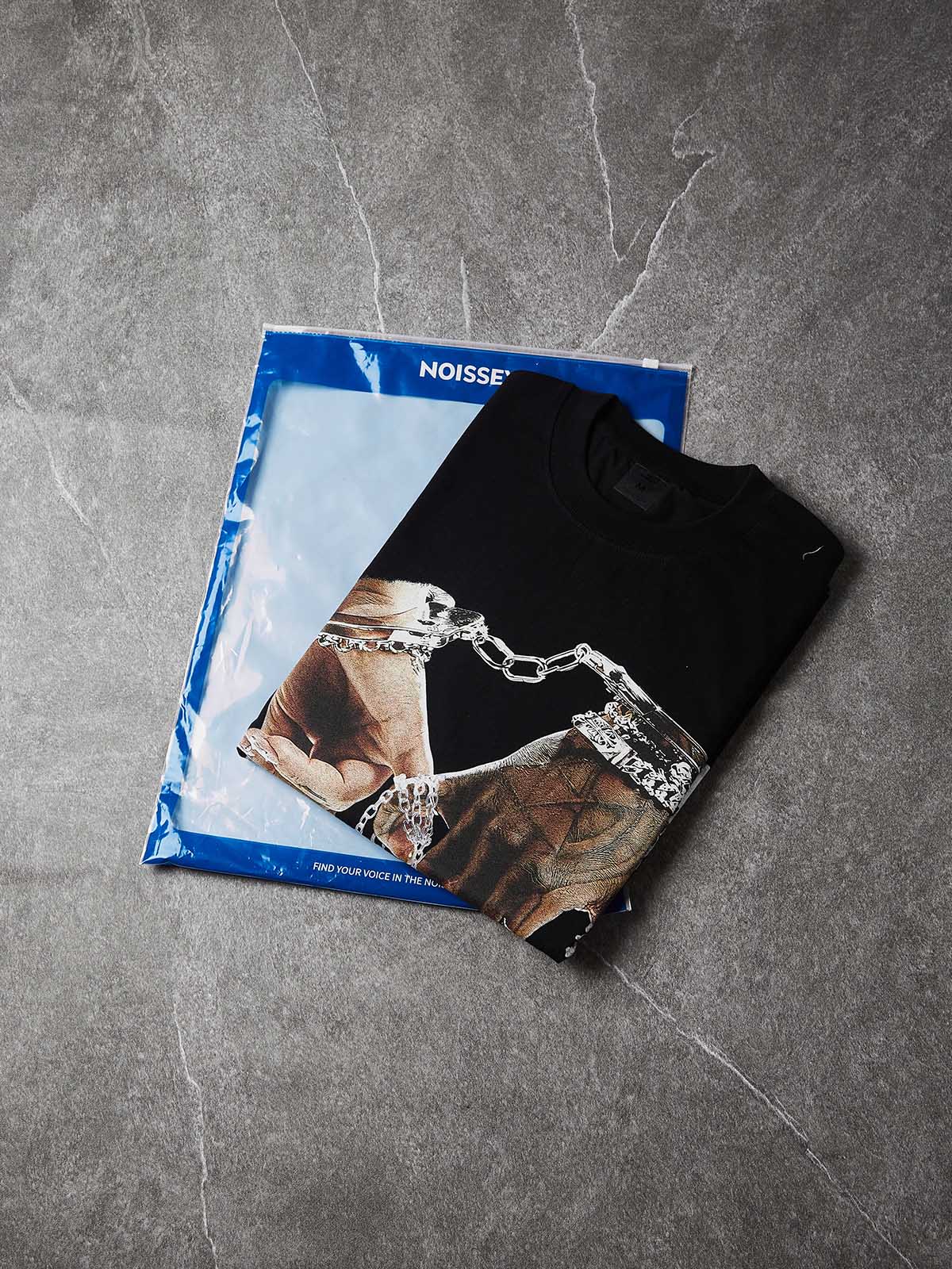 "Make a Promise" Print Long Sleeve with Diamond Accents on Sleeves