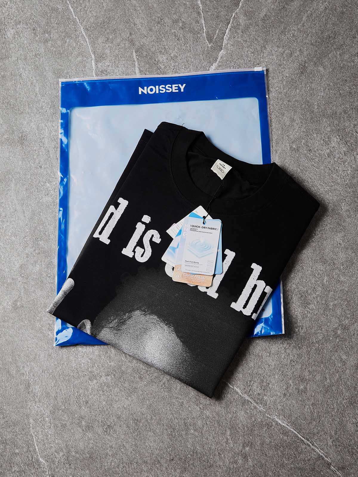 NOISSEY "God Is God Bro" Black Boxy Tee - Vintage Graphic