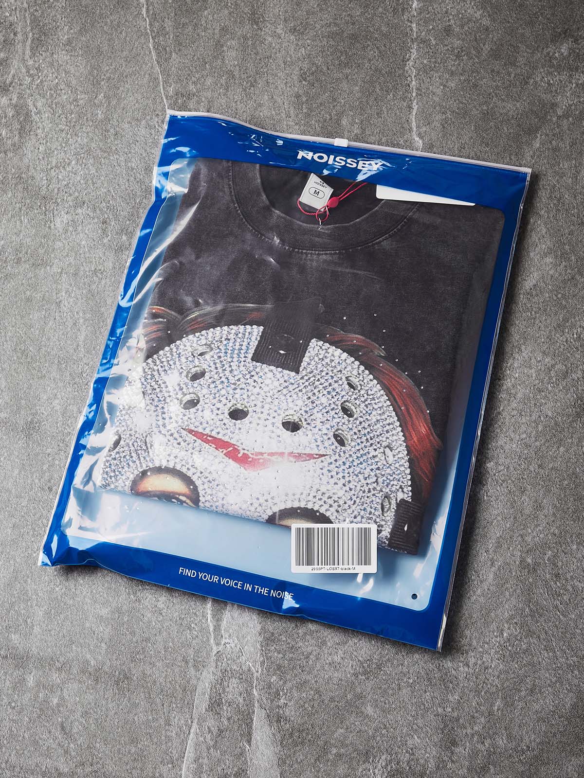 NOISSEY "Friday the 13th" Iced-Out Jason Graphic T-Shirt - Vintage Black