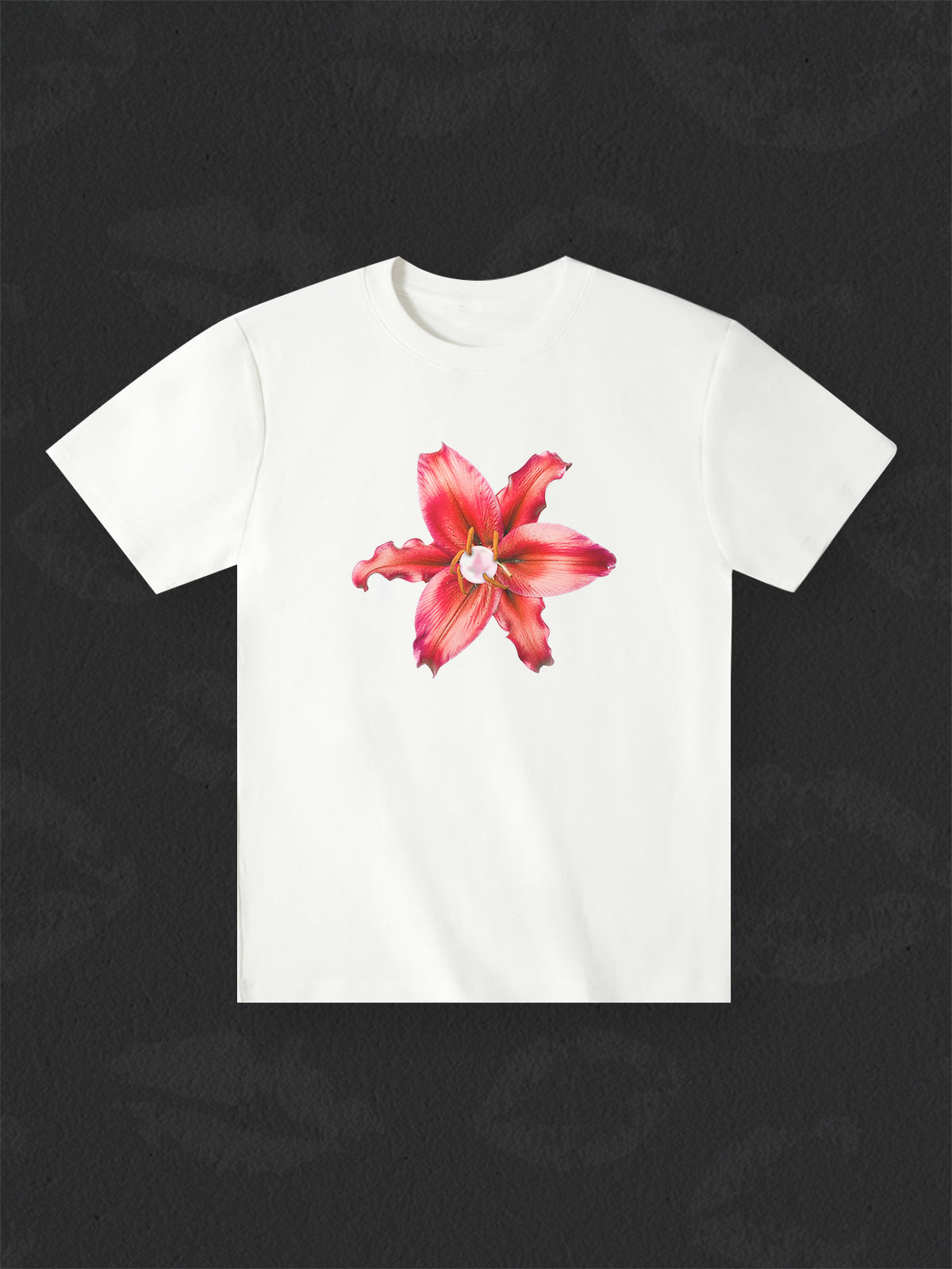 Pearl Lily Flower Print Baby Tee