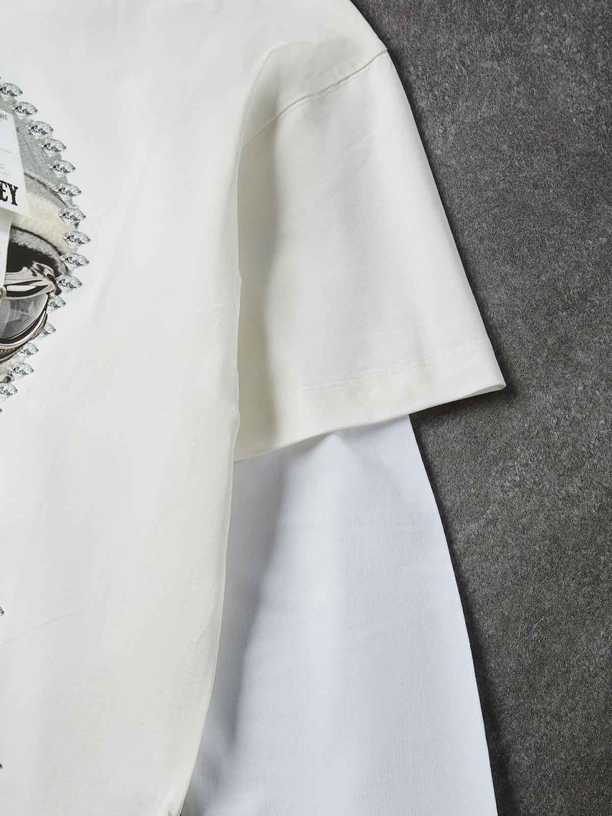 Shattered Collage Masked White long sleeve set