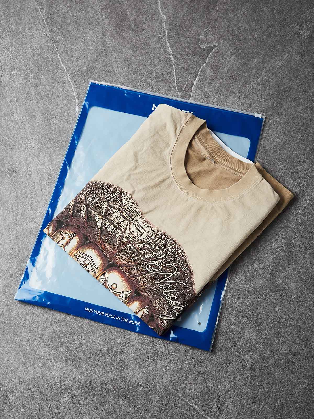 NOISSEY "Hieroglyphic Grillz" Lip Graphic Tee - Vintage Washed Sand