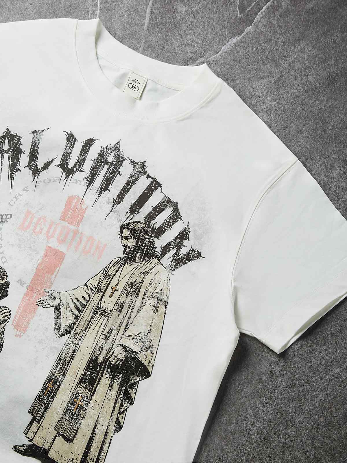 NOISSEY "Salvation & Devotion" Graphic Tee - Heavyweight Studio White