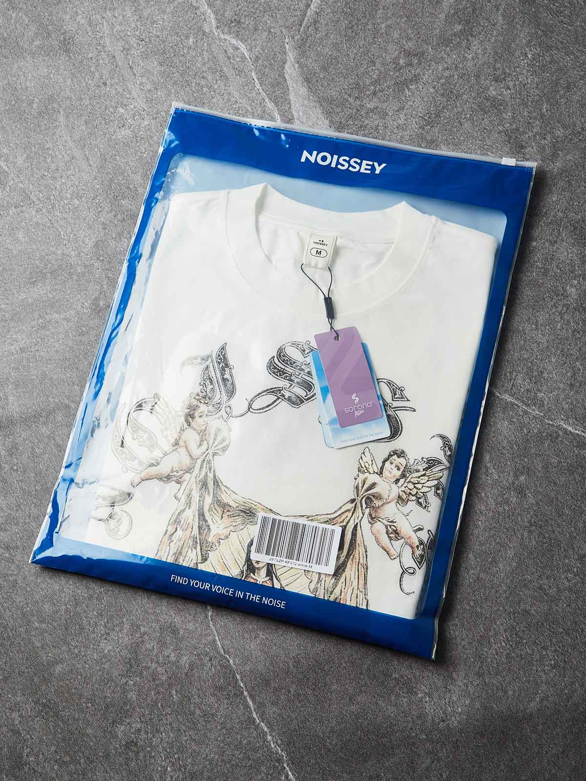 NOISSEY "Virgin Mary & Cherubs" Graphic Tee - Heavyweight Studio White