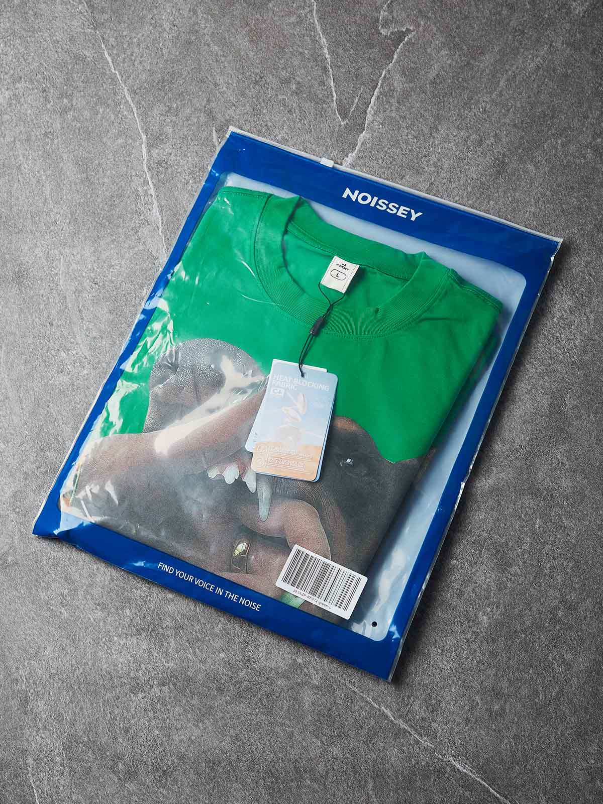 NOISSEY "Cyber Doberman" Double-Sleeve Graphic Sweatshirt - Vibrant Green