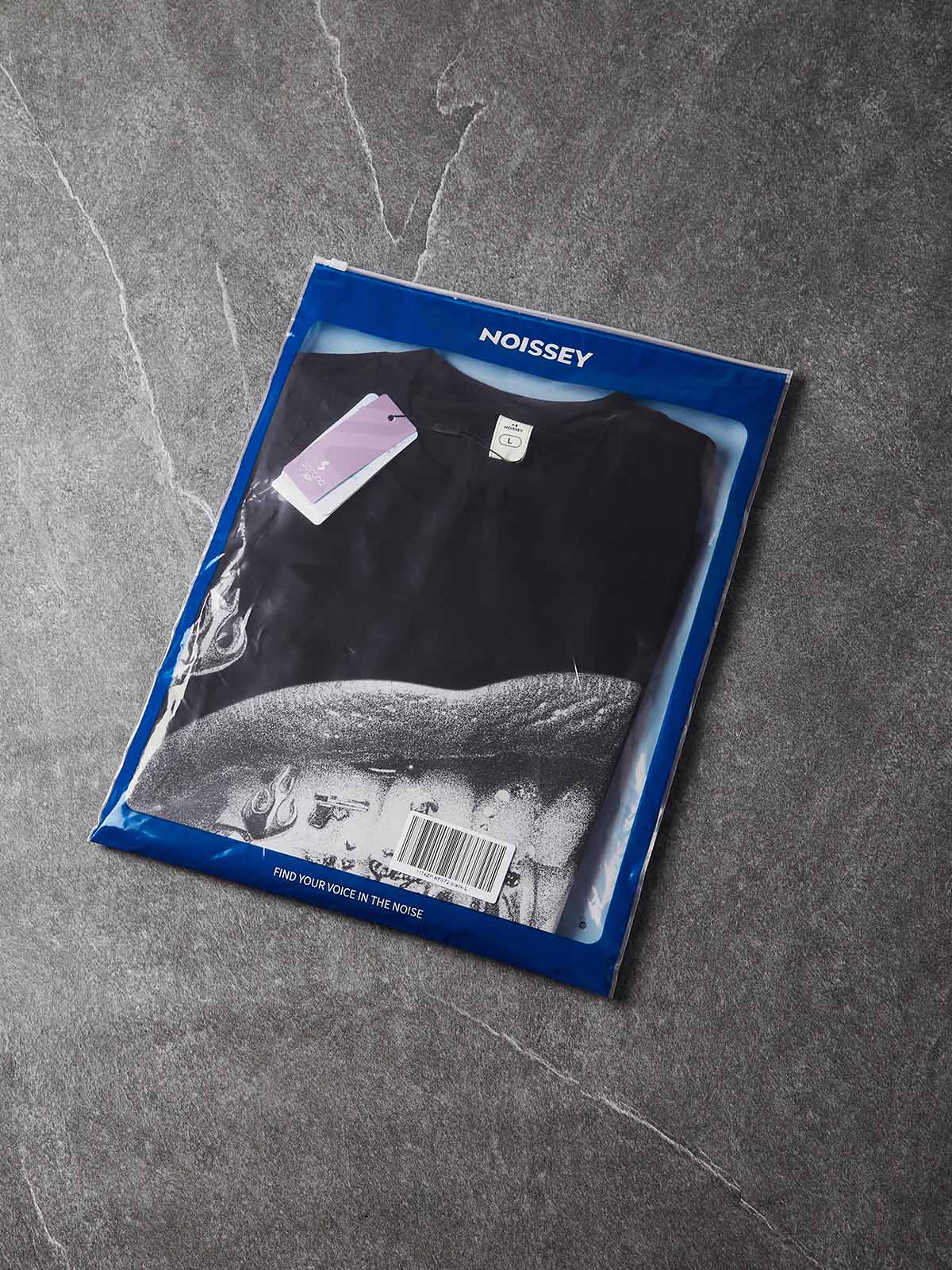 NOISSEY "Gun & Dice" Grillz Cooling Boxy Tee - Black