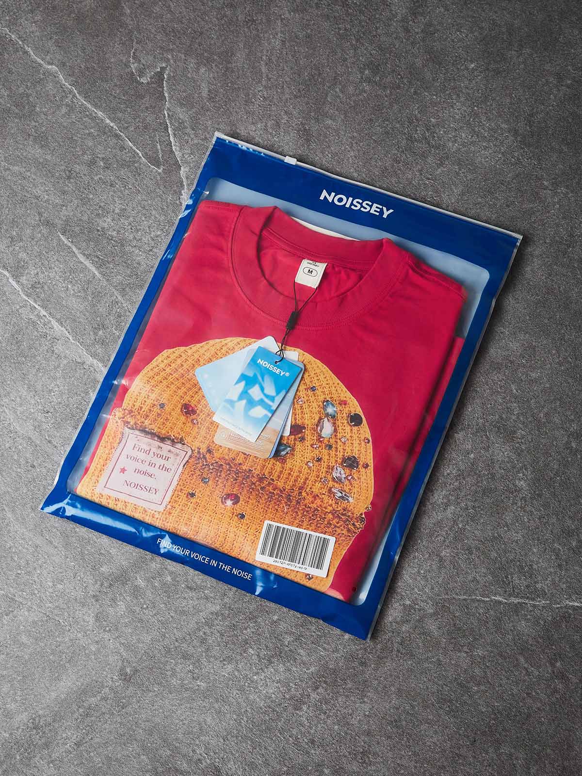 NOISSEY "Find Your Voice" Cartoon Graphic Tee - Vibrant Street Red