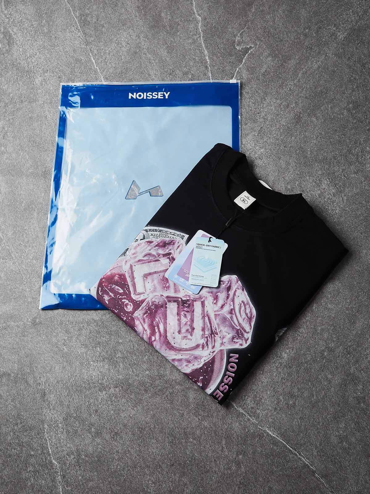 NOISSEY "Purple Lean" Graphic Tee - Heavyweight Boxy Black