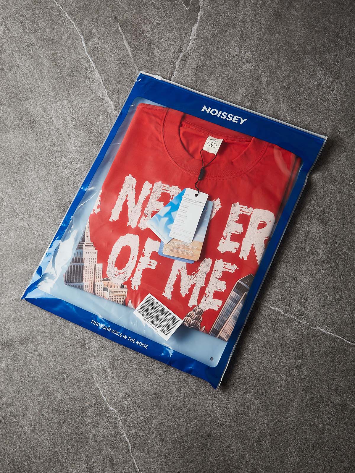 NOISSEY "A New Era Of Me" Double-Sleeve Graphic Sweatshirt - Crimson Red