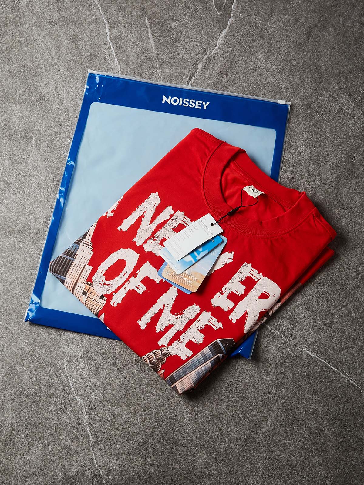 NOISSEY "A New Era Of Me" Double-Sleeve Graphic Sweatshirt - Crimson Red