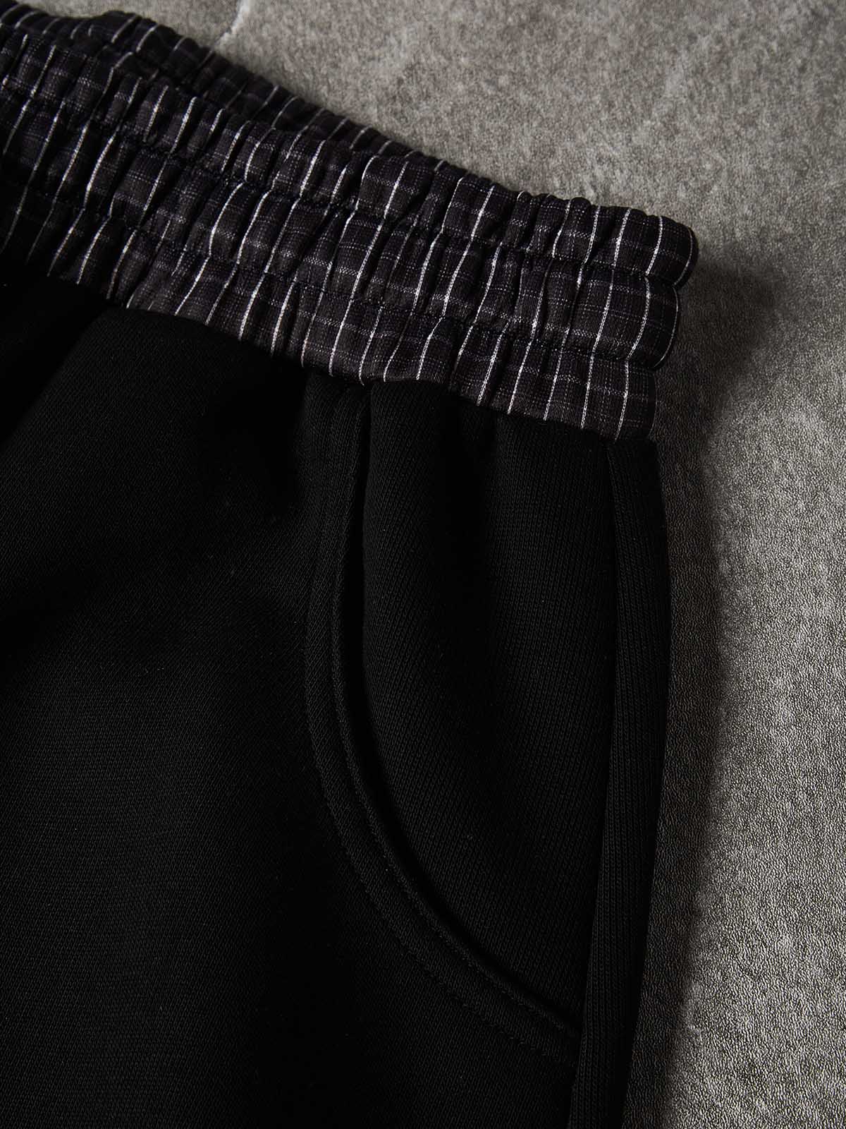 NOISSEY Layered Plaid Wide-Leg Long Pants