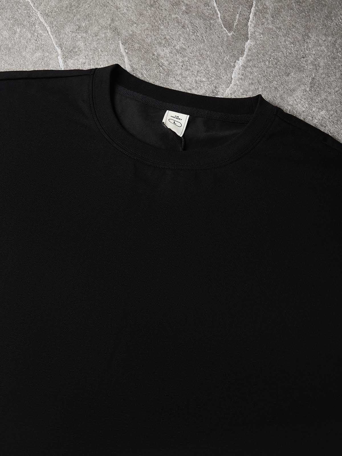 NOISSEY Pop Art Nine-Grid Portrait Faux Layer Long Sleeve T-Shirt - Black