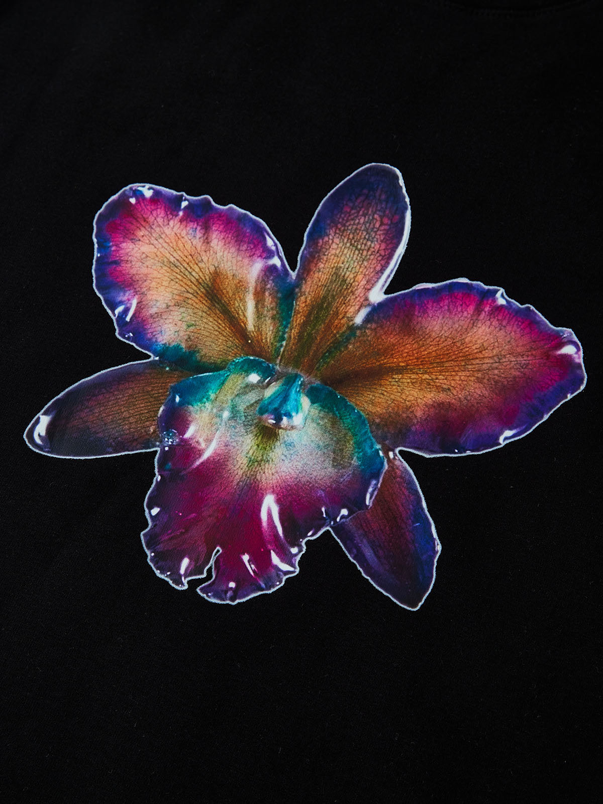 Crystal Frangipani Flower Print Baby Tee