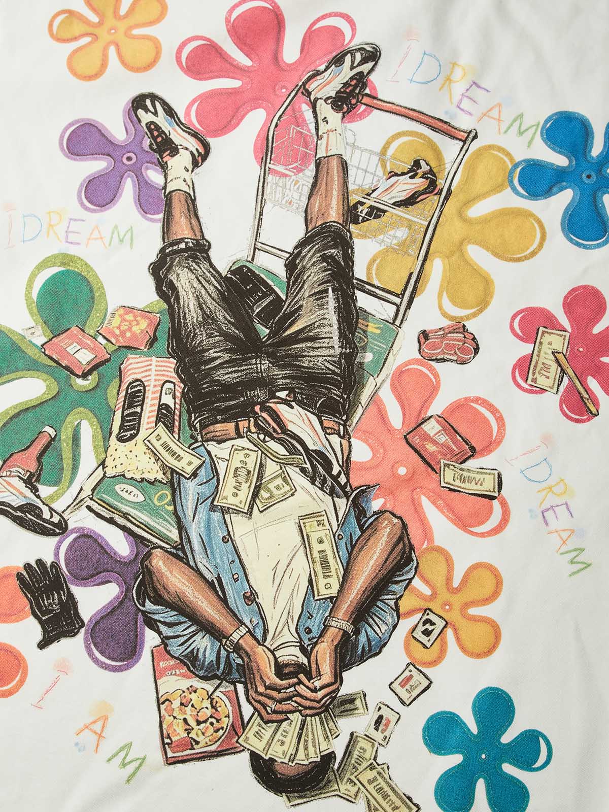 NOISSEY "Beware The Ides" Caesar Assassination Painting Hand Gesture Oversized Tee Two Colors