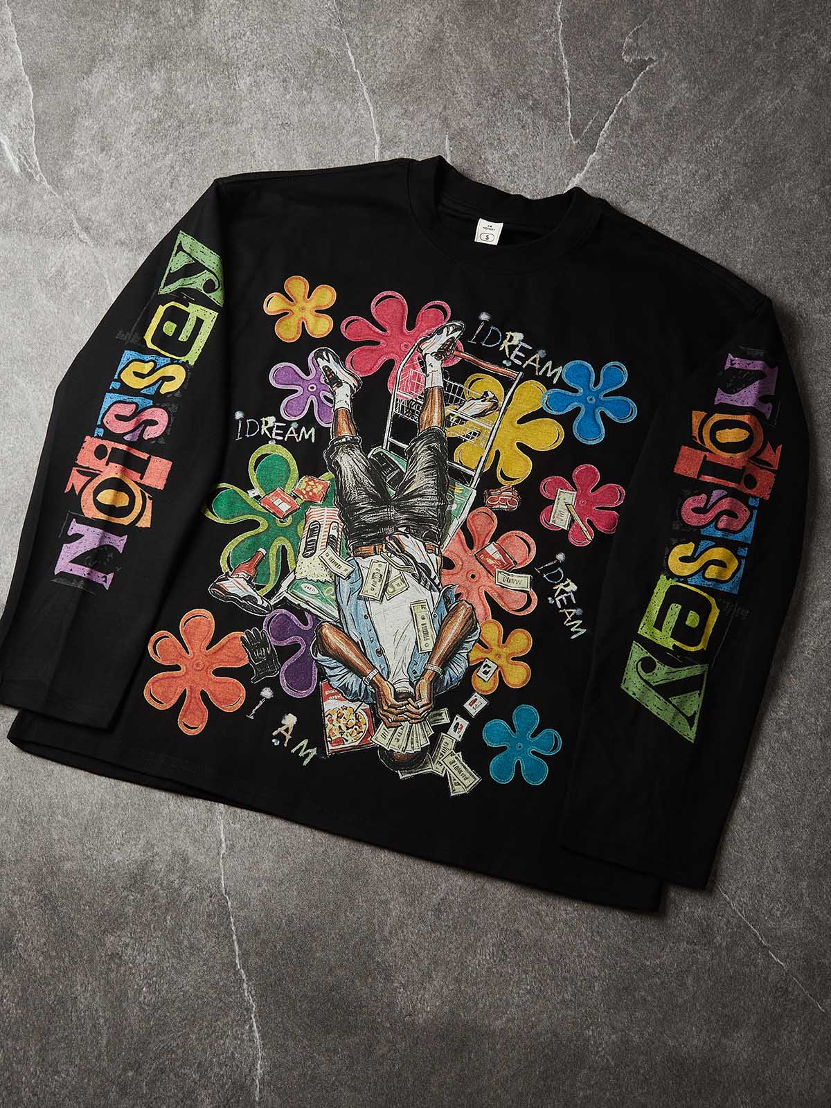 NOISSEY "Beware The Ides" Caesar Assassination Painting Hand Gesture Oversized Tee Two Colors