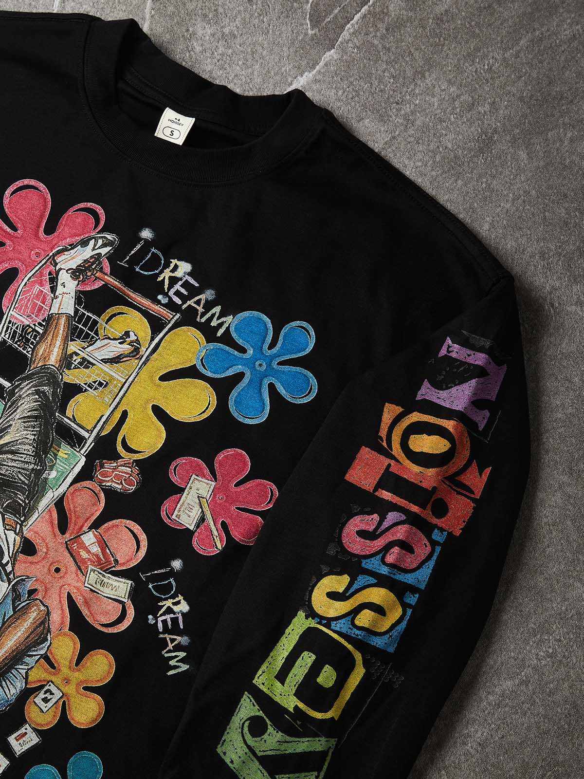 NOISSEY "Beware The Ides" Caesar Assassination Painting Hand Gesture Oversized Tee Two Colors