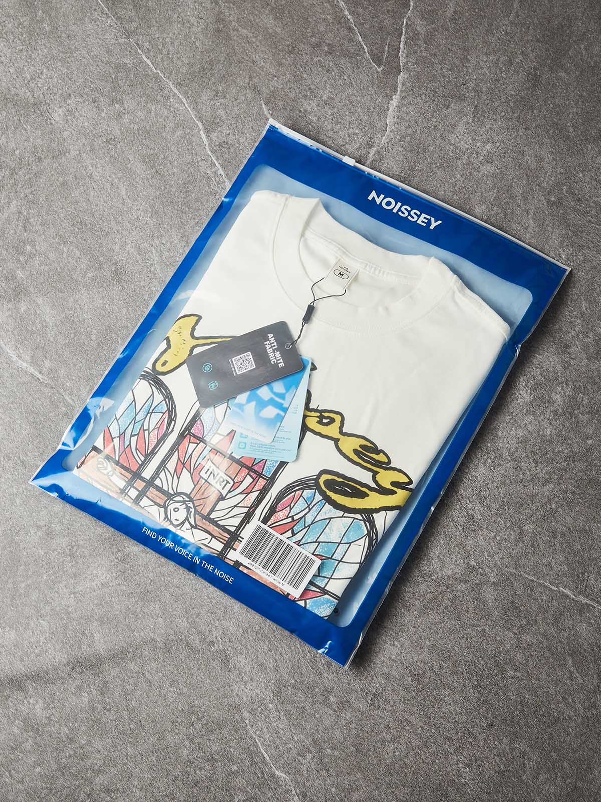 NOISSEY "Sacred Window" Hand-Drawn Stained Glass Religion Long Sleeve