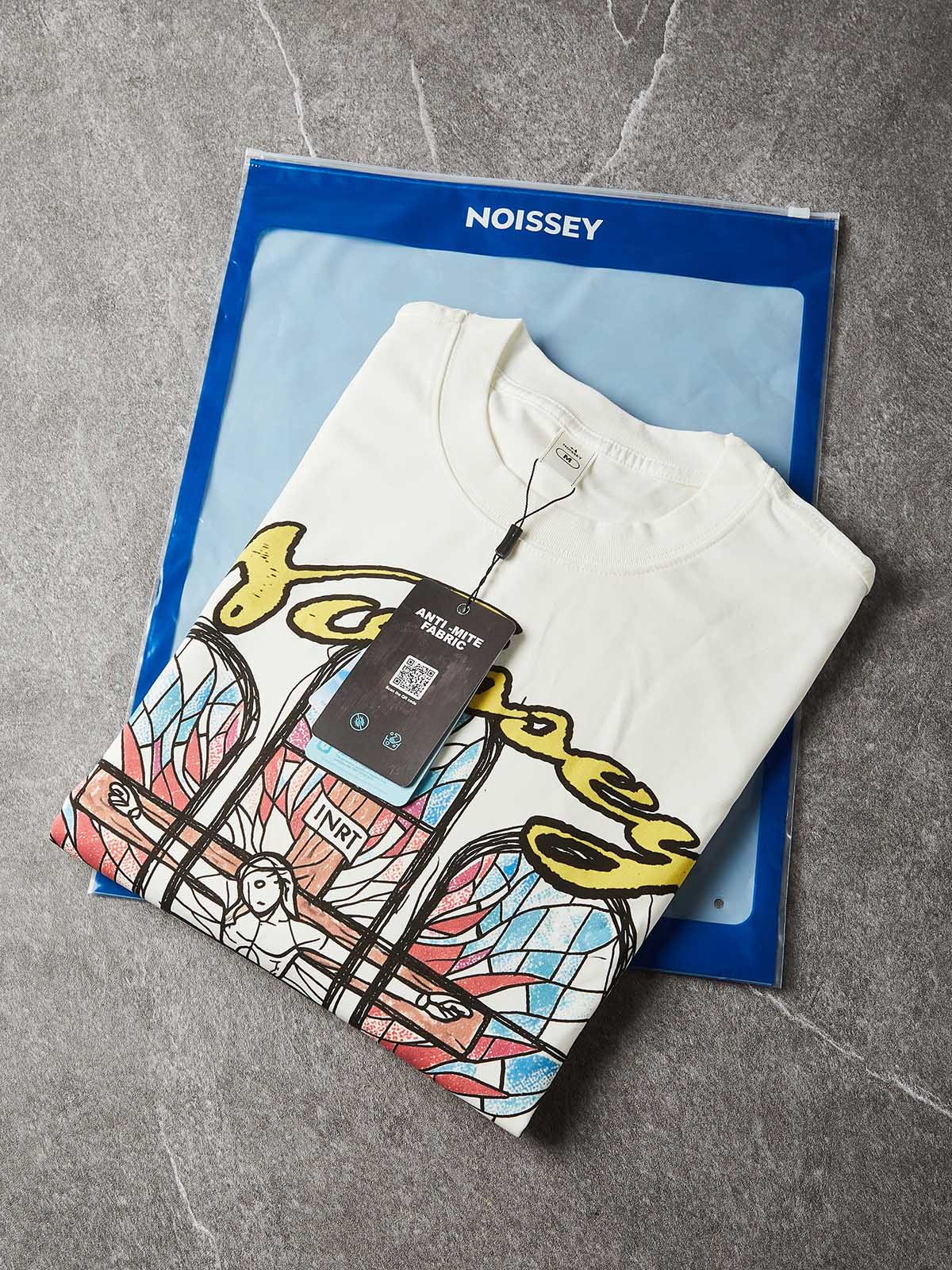 NOISSEY "Sacred Window" Hand-Drawn Stained Glass Religion Long Sleeve