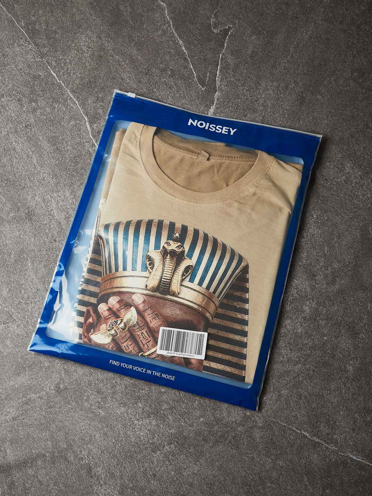 NOISSEY "Pharaoh's Legacy" King Tutankhamun Golden Ankh Eye of Horus Oversized Tee