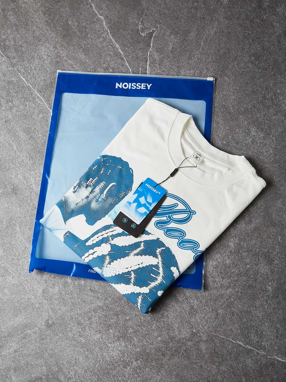 NOISSEY "Roots Deep" Retro Cyanotype Braids Culture Graphic Boxy Sweatshirt
