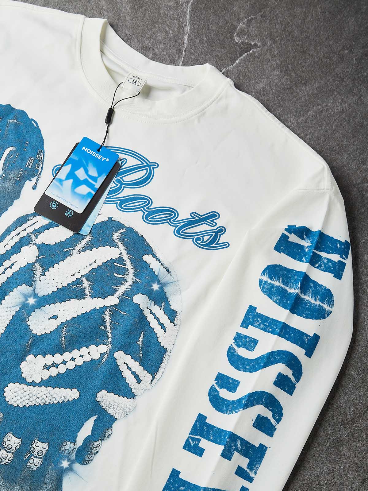 NOISSEY "Roots Deep" Retro Cyanotype Braids Culture Graphic Boxy Sweatshirt