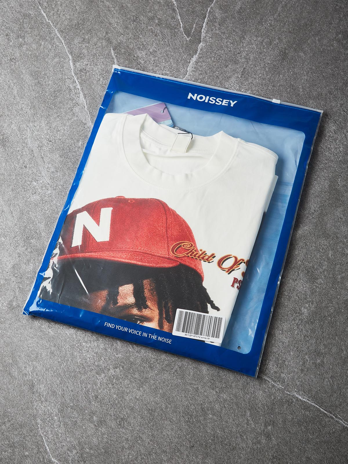 NOISSEY "Child Of God" Engraved Mic Pistol Graphic Boxy Oversized T-Shirt